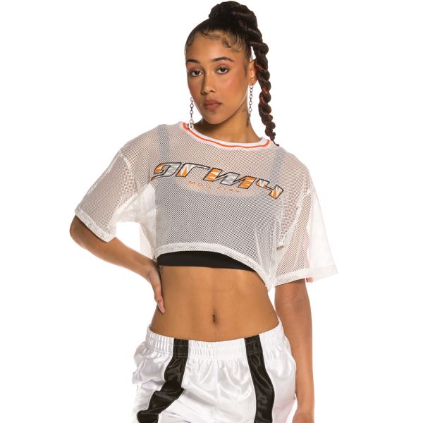 Camiseta Grimey Chica Acknowledge Piping Crop top SS20 White