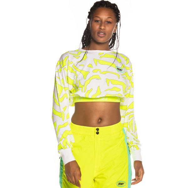 Camiseta Grimey Chica Mysterious Vibes Long Sleeve Crop Top FW19 White