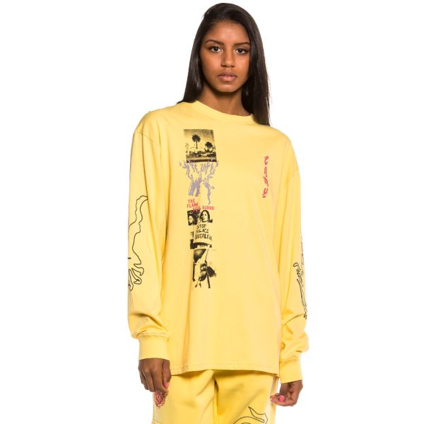Camiseta Unisex Grimey Yoga Fire Long Sleeve FW20 Yellow